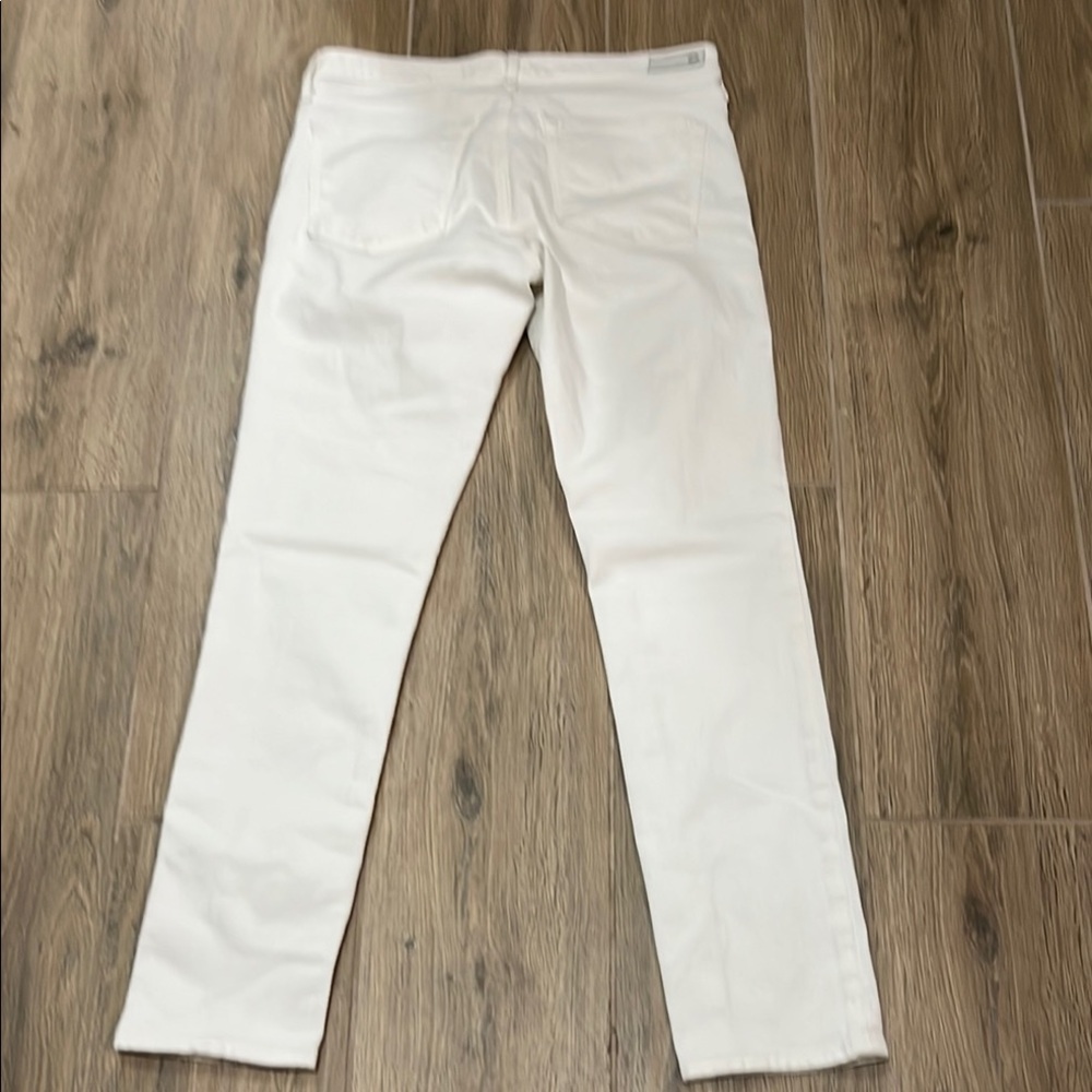 AG Adriano Goldschmidt Vintage White Jeans Prima Mid-Rise Cigarette Slim Skinny - Picture 12 of 15